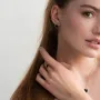 Золотое колье Клевер (оникс) кол01662 Оникс 45