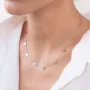 Золотое колье Треугольники кол01456 Оникс 40