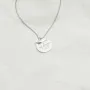 Серебряное колье с гравировкой Сумашедшая любовь 18976с Оникс 45