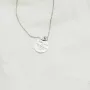 Серебряное колье с гравировкой Сумашедшая любовь 18976с Оникс 45