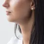 Золоті сережки з фіанітами.
