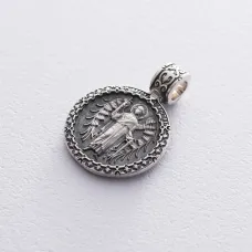 Срібна ладанка Ангел Хранитель. Молитва 132963 Онікс