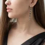 Серебряные серьги Клевер 122683 Оникс
