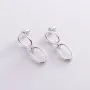 Серебряные серьги - пусеты Влияние 122981 Оникс