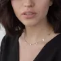 Золотое колье Треугольники кол01454 Оникс 45