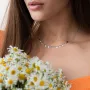 Золоте кольє з сердечками кол01396 Онікс.