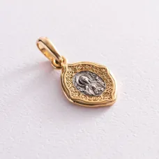 Серебряная ладанка Казанская икона Божией Матери 132966 Оникс