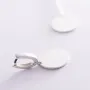 Серебряные серьги без камней Ассиметрия 122236 Оникс
