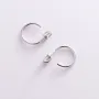 Серьги-пусеты Келли в белом золоте с06983 Оникс