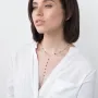 Золоте кольє з хрестиком (фіаніт).