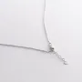 Колье Сердечки в белом золоте кол01450 Оникс 45