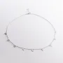 Колье Сердечки в белом золоте кол01450 Оникс 45