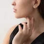 Золоті сережки-пусети Клевер (фіаніти) с05352