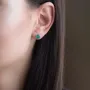 Золоті сережки з фіанітами.