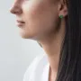 Золоті сережки з фіанітами.
