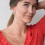 Серебряные серьги-пусеты Оригинальность 122508 Оникс