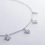 Серебряное колье Клевер 18969 Оникс 45