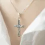 Срібний хрестик (чорніння) 132713 Онікс