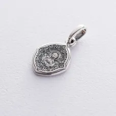 Серебряная ладанка Казанская икона Божией Матери 132968 Оникс