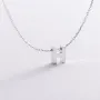 Золотое колье с буквой Н кол01254Н Оникс 45
