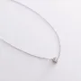 Колье Сердечко в белом золоте кол01828 Оникс 40