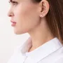 Золотые серьги - пусеты Акцент с07444 Оникс