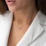 Золоте кольє Love та Безкінечність з фіанітами кол01174 Онікс 45