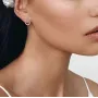Сережки-пусети Гармонія у білому золоті с06903 Онікс