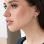 Золоті сережки-пусети Love с07520 Онікс