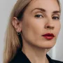 Сережки-пусети Великі крапельки у жовтому золоті 1.7*1.2 см с06316 Онікс