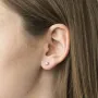 Серьги-пусеты с фианитами (4мм) 12322 Оникс