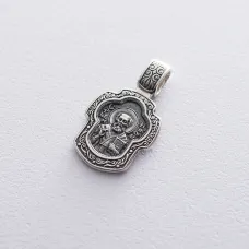 Серебряная ладанка Святитель Николай Чудотворец 132952 Оникс