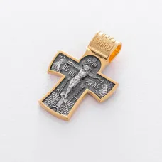 Срібний хрест (чорніння, позолота) 132559 Онікс