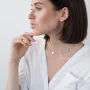 Серебряное колье с фианитами 18714 Оникс 45