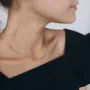 Серебряное колье в стиле минимализм 18849 Оникс 40