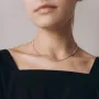 Серебряное колье в стиле минимализм 18849 Оникс 40