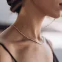 Серебряное колье в стиле минимализм 18849 Оникс 40