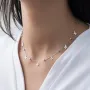 Кольє Конюшина з білого золота кол01534 Онікс 45