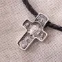 Серебряный крест с чернением 132402 Оникс