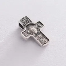 Срібний хрест із чорнінням 132402 Онікс