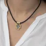 Срібний хрест із позолотою 132445 Онікс