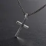 Серебряный крестик с чернением 132700ч Оникс