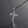 Серебряный крестик с чернением 132700ч Оникс
