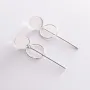 Серебряные серьги - пусеты Геометрия 122766 Оникс