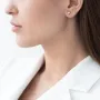 Золоті сережки з сапфіром і діамантами.