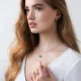 Кольє Конюшина в жовтому золоті (малахіт) кол01660 Онікс 45