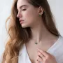 Кольє Конюшина в жовтому золоті (малахіт) кол01660 Онікс 45