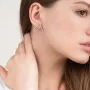 Золоті сережки з фіанітами.