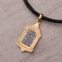 Серебряная ладанка (чернение, позолота) 132556 Оникс