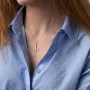 Золотий хрестик без розп'яття П03122 Онікс